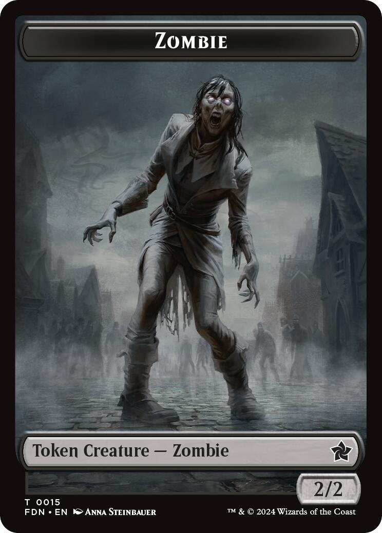 Goblin // Zombie Doubled-Sided Token [Foundations Tokens] | PLUS EV GAMES 