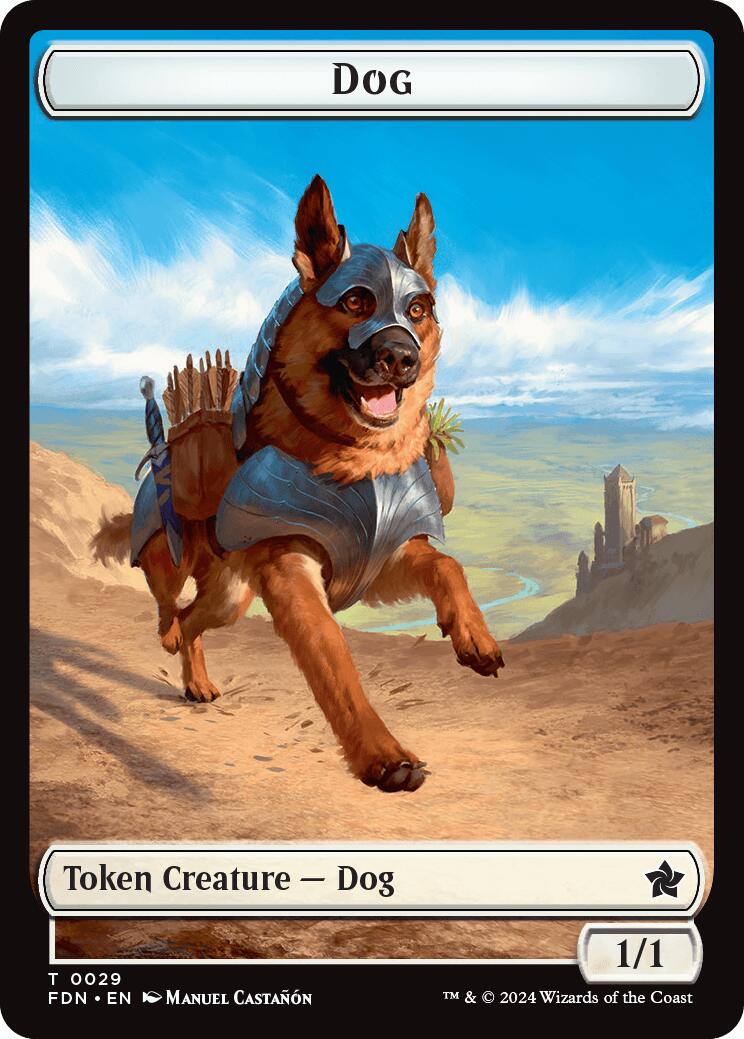 Dog // Beast (0033) Double-Sided Token [Foundations Tokens] | PLUS EV GAMES 