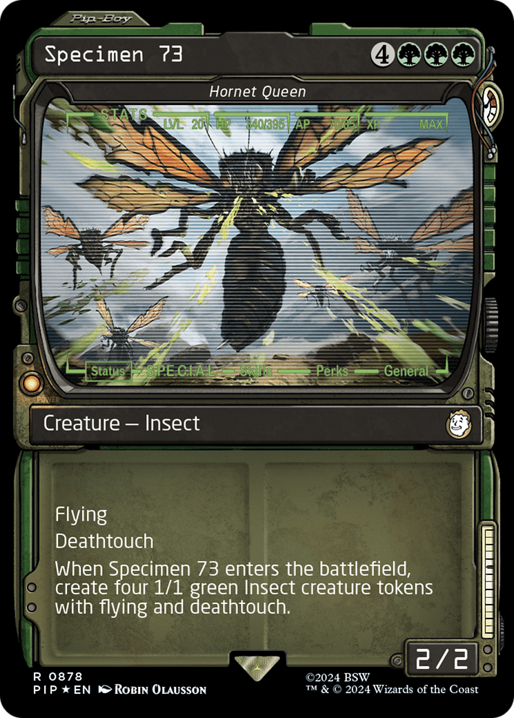 Specimen 73 - Hornet Queen (Showcase) (Surge Foil) [Fallout] | PLUS EV GAMES 