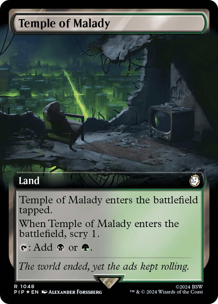 Temple of Malady (Extended Art) (Surge Foil) [Fallout] | PLUS EV GAMES 