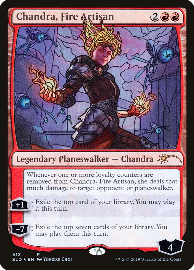 Chandra, Fire Artisan (Stained Glass) [Secret Lair Drop Promos] | PLUS EV GAMES 