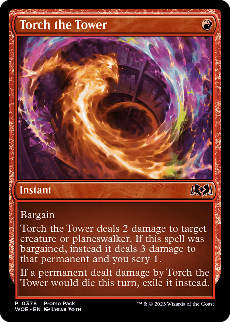 Torch the Tower (Promo Pack) [Wilds of Eldraine Promos] | PLUS EV GAMES 