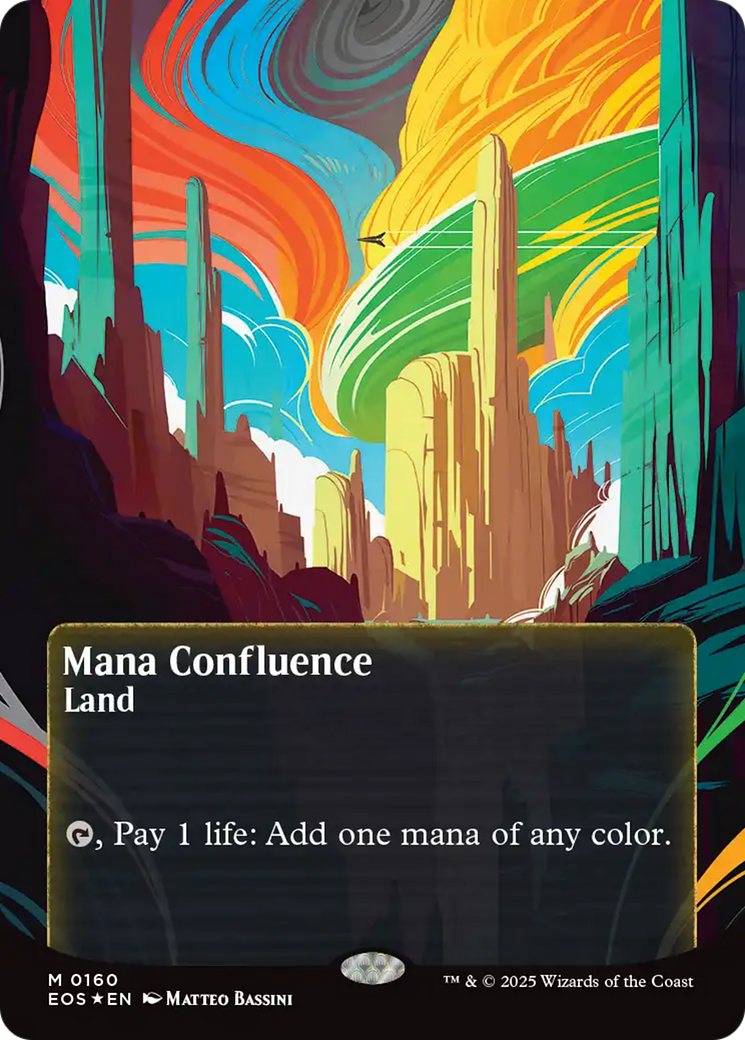 Mana Confluence (0160) (Borderless) (Galaxy Foil) [Edge of Eternities: Stellar Sights] | PLUS EV GAMES 