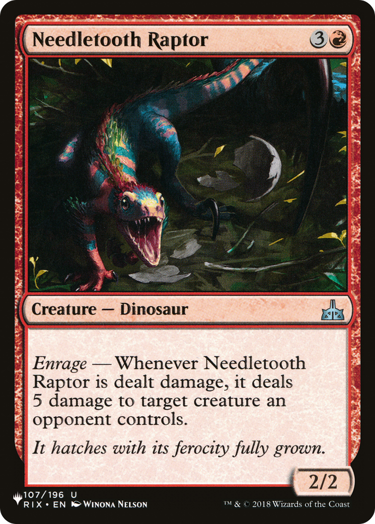 Needletooth Raptor [The List Reprints] | PLUS EV GAMES 