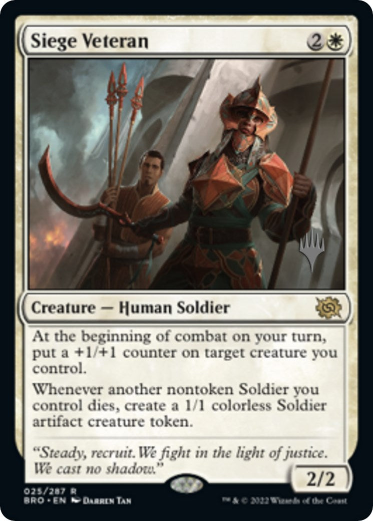 Siege Veteran (Promo Pack) [The Brothers' War Promos] | PLUS EV GAMES 