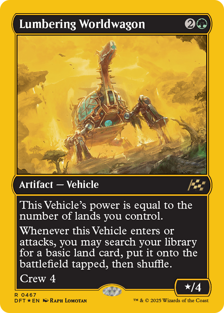 Lumbering Worldwagon (First-Place Foil) [Aetherdrift] | PLUS EV GAMES 