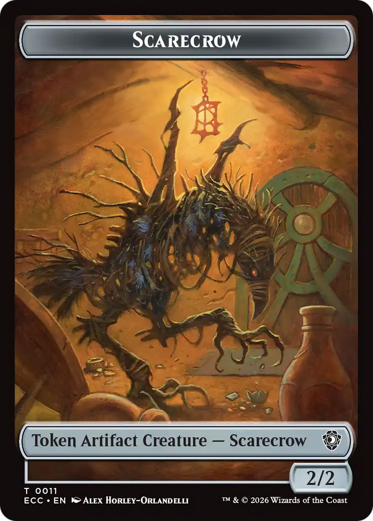 Saproling // Scarecrow Double-Sided Token [Lorwyn Eclipsed Tokens] | PLUS EV GAMES 