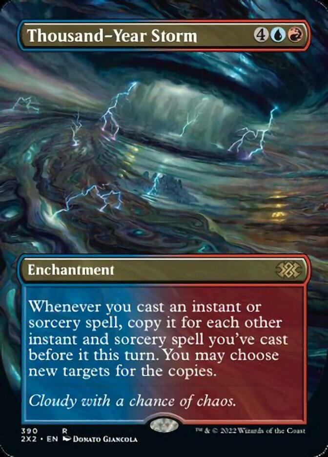 Thousand-Year Storm (Borderless Alternate Art) [Double Masters 2022] | PLUS EV GAMES 