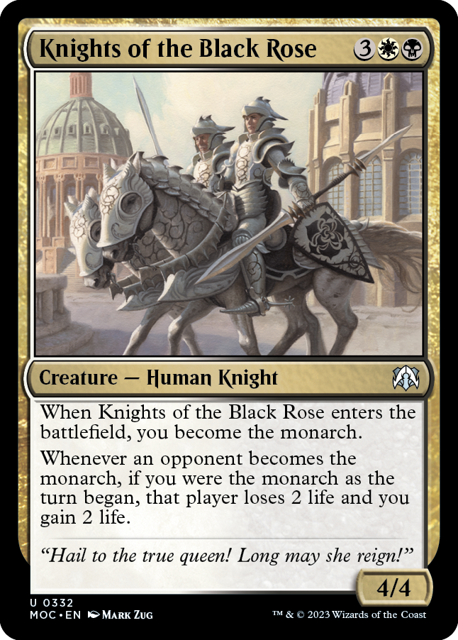 Knights of the Black Rose [March of the Machine Commander] | PLUS EV GAMES 