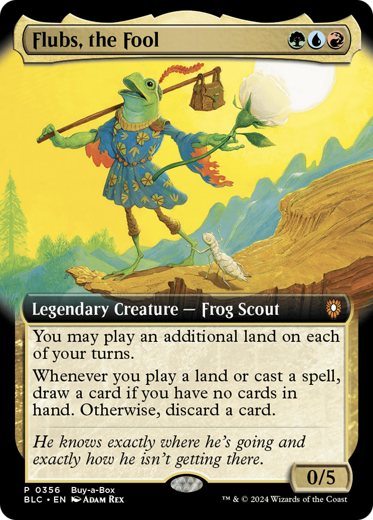 Flubs, the Fool (Buy-A-Box) (Extended Art) [Bloomburrow Promos] | PLUS EV GAMES 