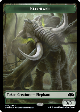 Elephant // Squirrel Double-Sided Token [Dominaria Remastered Tokens] | PLUS EV GAMES 