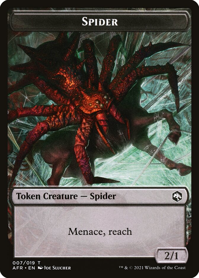 Spider // Faerie Dragon Double-Sided Token [Dungeons & Dragons: Adventures in the Forgotten Realms Tokens] | PLUS EV GAMES 