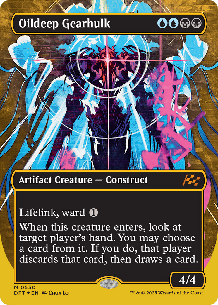 Oildeep Gearhulk (Borderless) (First-Place Foil) [Aetherdrift] | PLUS EV GAMES 