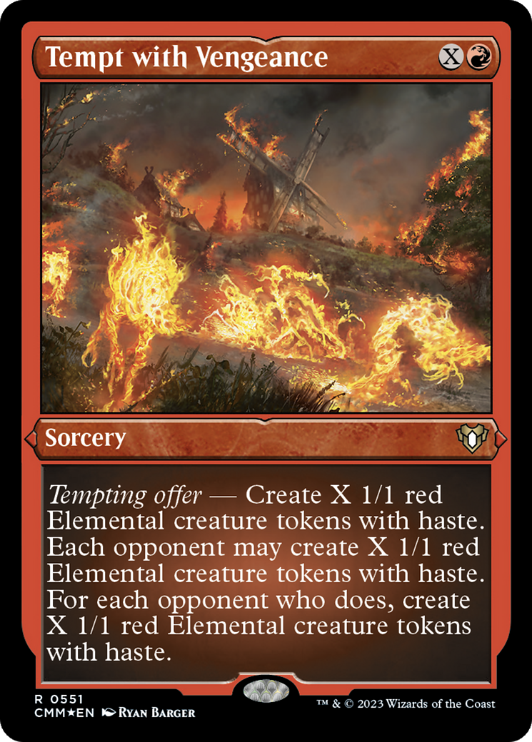 Tempt with Vengeance (Foil Etched) [Commander Masters] | PLUS EV GAMES 