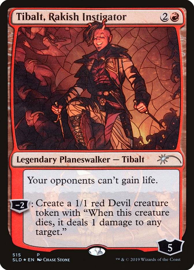 Tibalt, Rakish Instigator (Stained Glass) [Secret Lair Drop Promos] | PLUS EV GAMES 