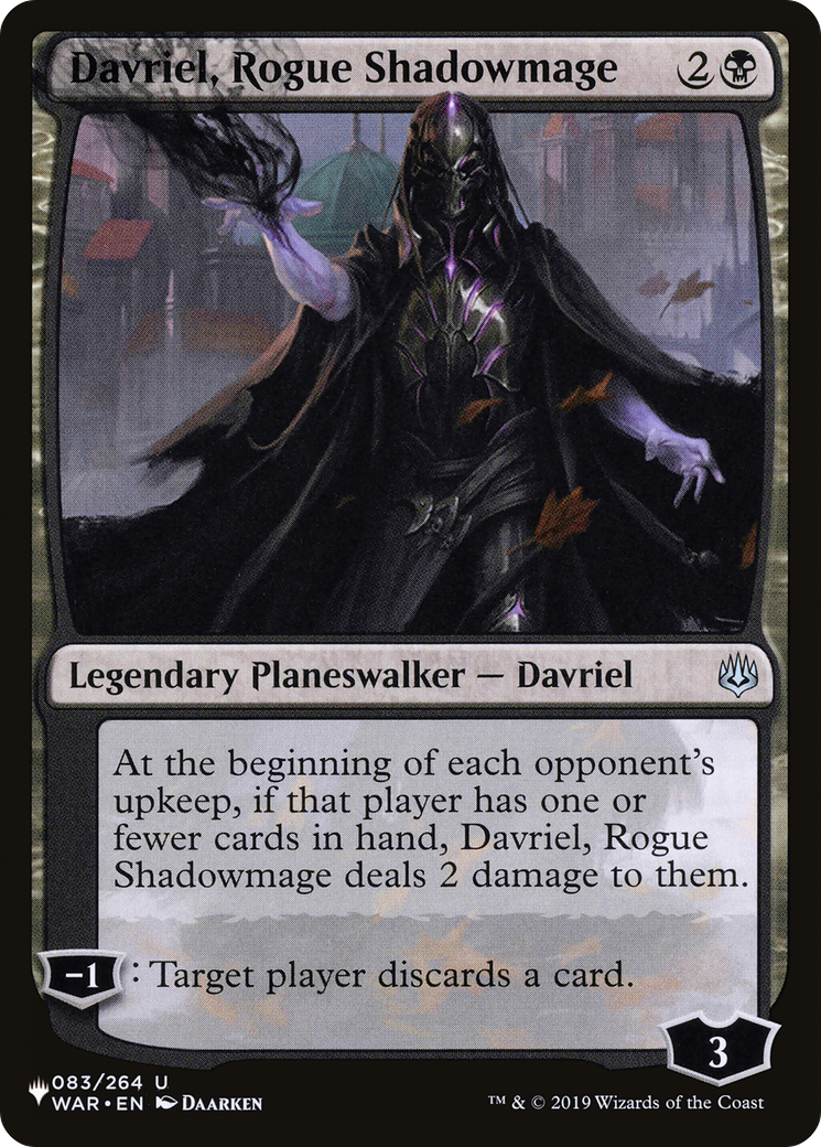 Davriel, Rogue Shadowmage [The List] | PLUS EV GAMES 