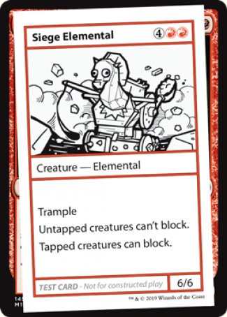 Siege Elemental (2021 Edition) [Mystery Booster Playtest Cards] | PLUS EV GAMES 