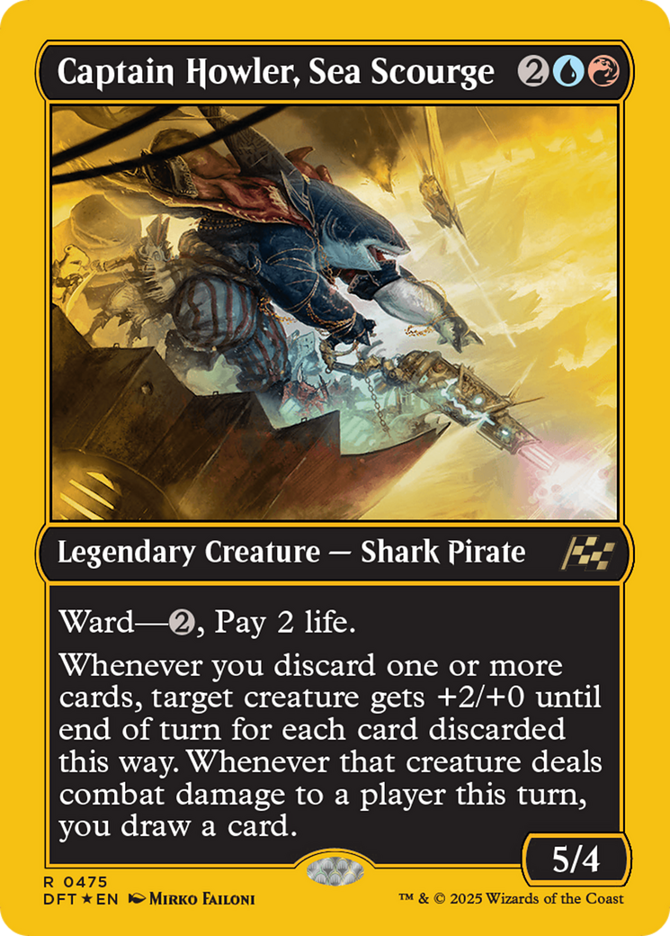 Captain Howler, Sea Scourge (First-Place Foil) [Aetherdrift] | PLUS EV GAMES 