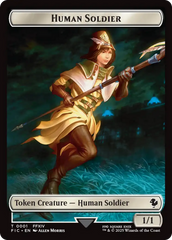 Human Soldier // Hero (0033) Double-Sided Token (Surge Foil) [FINAL FANTASY Commander Tokens] | PLUS EV GAMES 