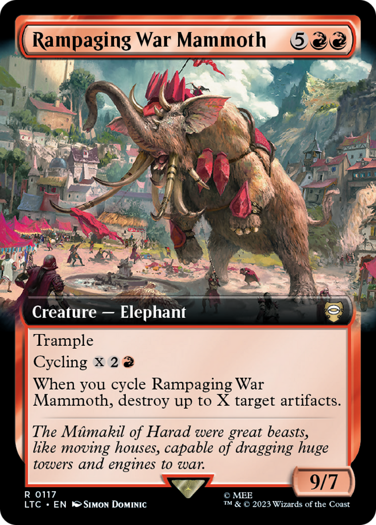 Rampaging War Mammoth (Extended Art) [The Lord of the Rings: Tales of Middle-Earth Commander] | PLUS EV GAMES 