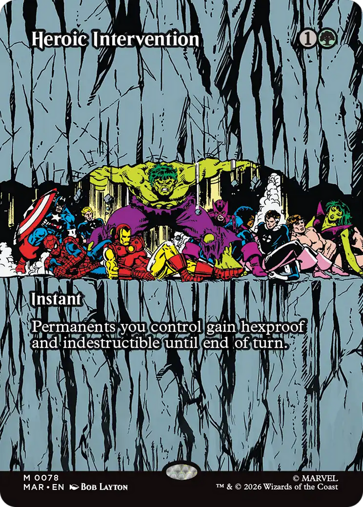 Heroic Intervention (0078) (Borderless) [Marvel Universe: Eternal-Legal] | PLUS EV GAMES 