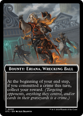 Bounty: Eriana, Wrecking Ball // Bounty Rules Double-Sided Token [Outlaws of Thunder Junction Commander Tokens] | PLUS EV GAMES 