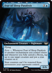 Fear of Sleep Paralysis (Extended Art) [Duskmourn: House of Horror Commander] | PLUS EV GAMES 