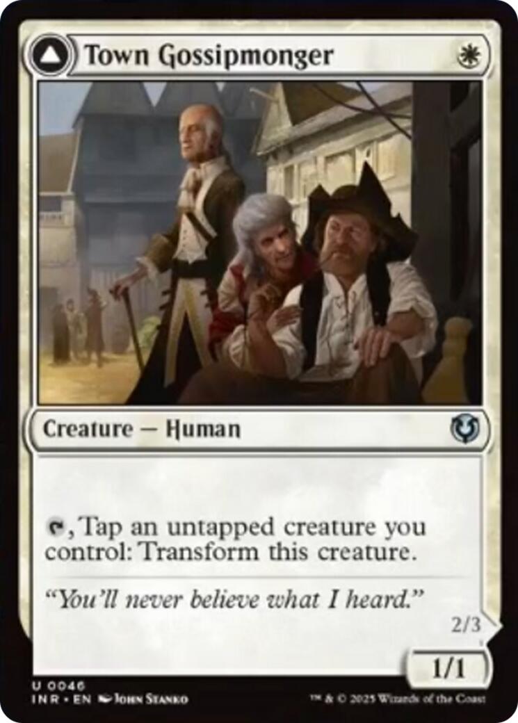 Town Gossipmonger // Incited Rabble [Innistrad Remastered] | PLUS EV GAMES 