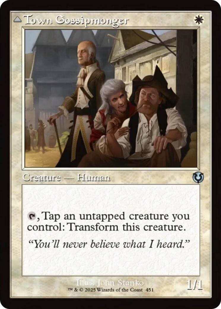 Town Gossipmonger // Incited Rabble (Retro Frame) [Innistrad Remastered] | PLUS EV GAMES 