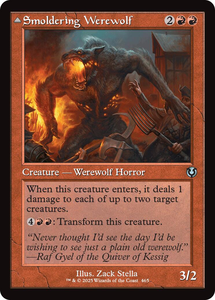 Smoldering Werewolf // Erupting Dreadwolf (Retro Frame) [Innistrad Remastered] | PLUS EV GAMES 