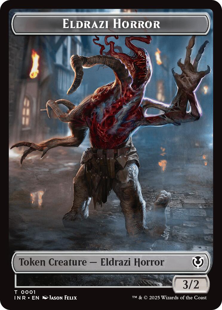 Eldrazi Horror // Human Soldier (0003) Double-Sided Token [Innistrad Remastered Tokens] | PLUS EV GAMES 