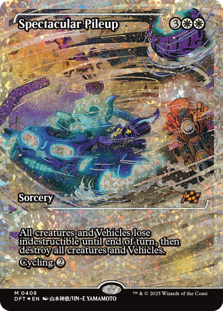 Spectacular Pileup (Showcase Fracture Foil) (Japanese) [Aetherdrift] | PLUS EV GAMES 