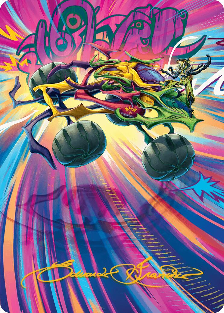 Thunderous Velocipede Art Card (Gold-Stamped Signature) [Aetherdrift Art Series] | PLUS EV GAMES 