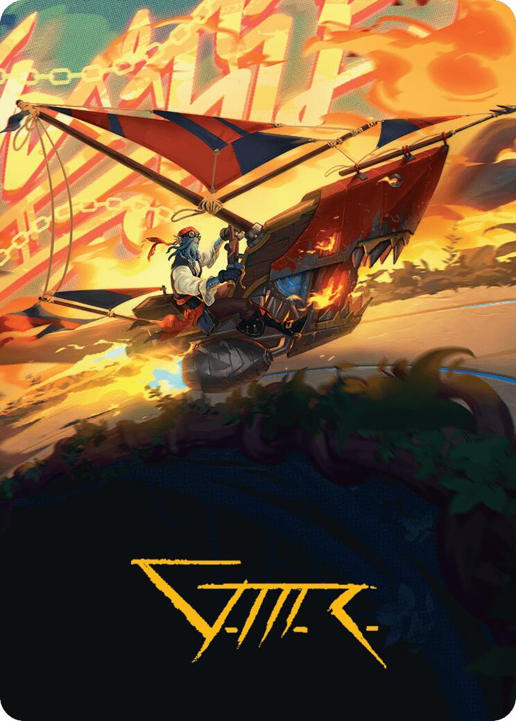 Boosted Sloop Art Card (Gold-Stamped Signature) [Aetherdrift Art Series] | PLUS EV GAMES 