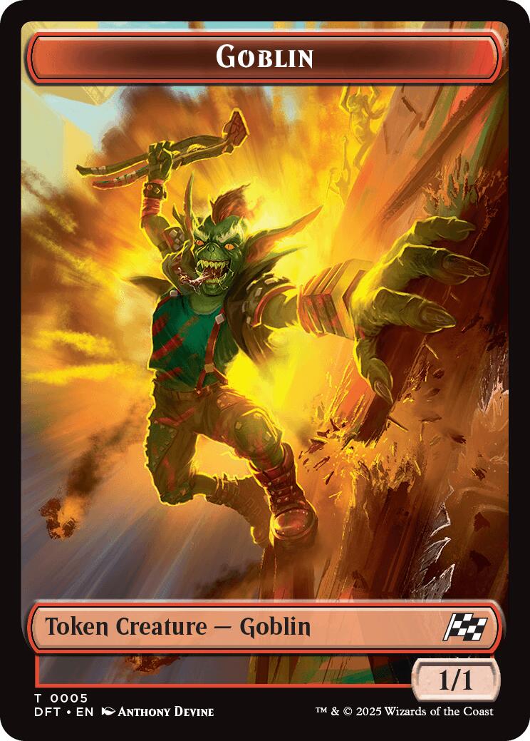 Goblin // Thopter (0010) Double-Sided Token [Aetherdrift Tokens] | PLUS EV GAMES 