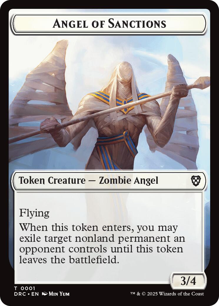 Angel of Sanctions // Zombie (0003) Double-Sided Token [Aetherdrift Tokens] | PLUS EV GAMES 