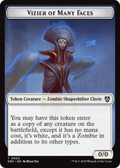 Vizier of Many Faces // Zombie (0003) Double-Sided Token [Aetherdrift Tokens] | PLUS EV GAMES 