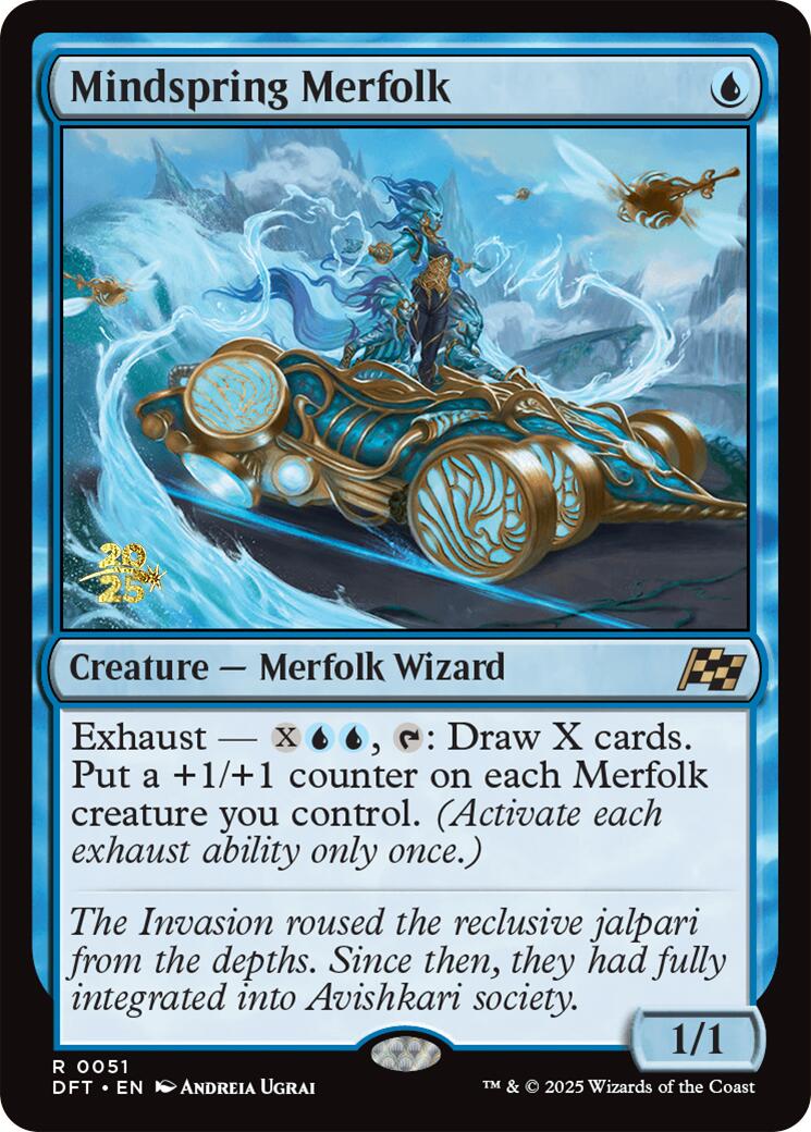 Mindspring Merfolk [Aetherdrift Prerelease Promos] | PLUS EV GAMES 