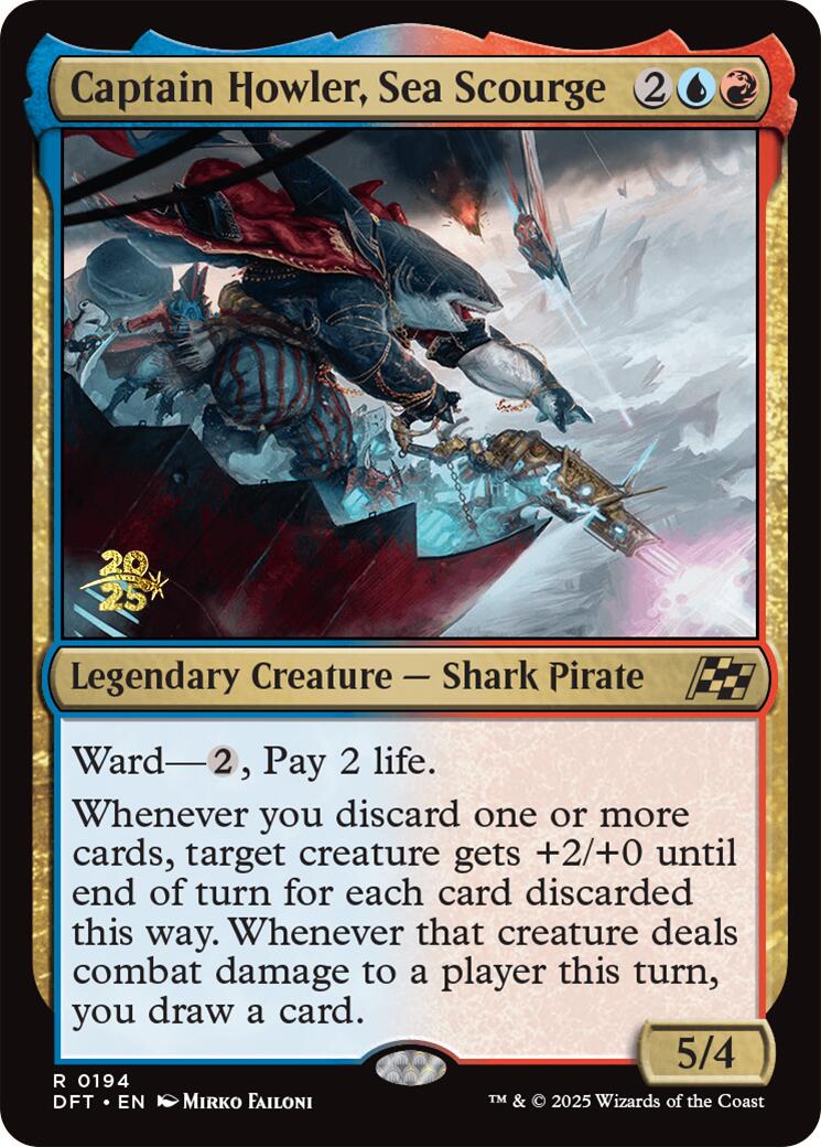 Captain Howler, Sea Scourge [Aetherdrift Prerelease Promos] | PLUS EV GAMES 