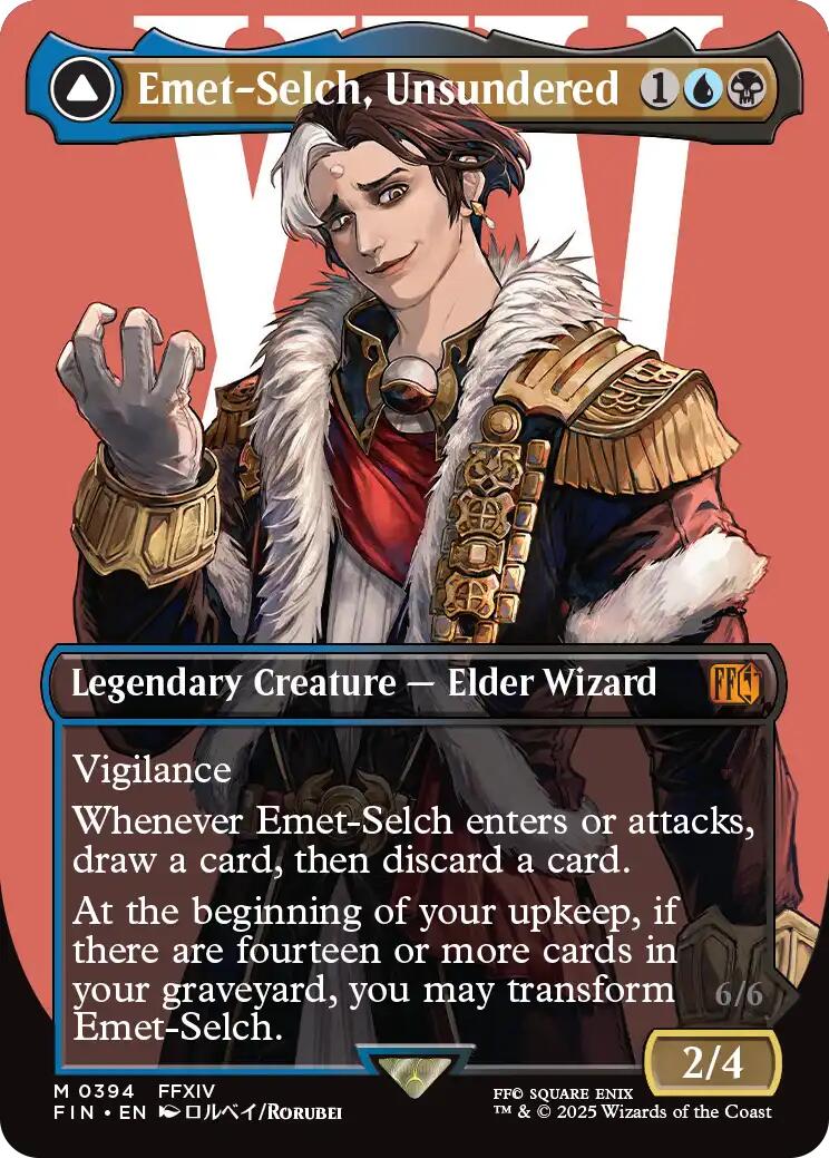 Emet-Selch, Unsundered // Hades, Sorcerer of Eld (Borderless) [FINAL FANTASY] | PLUS EV GAMES 