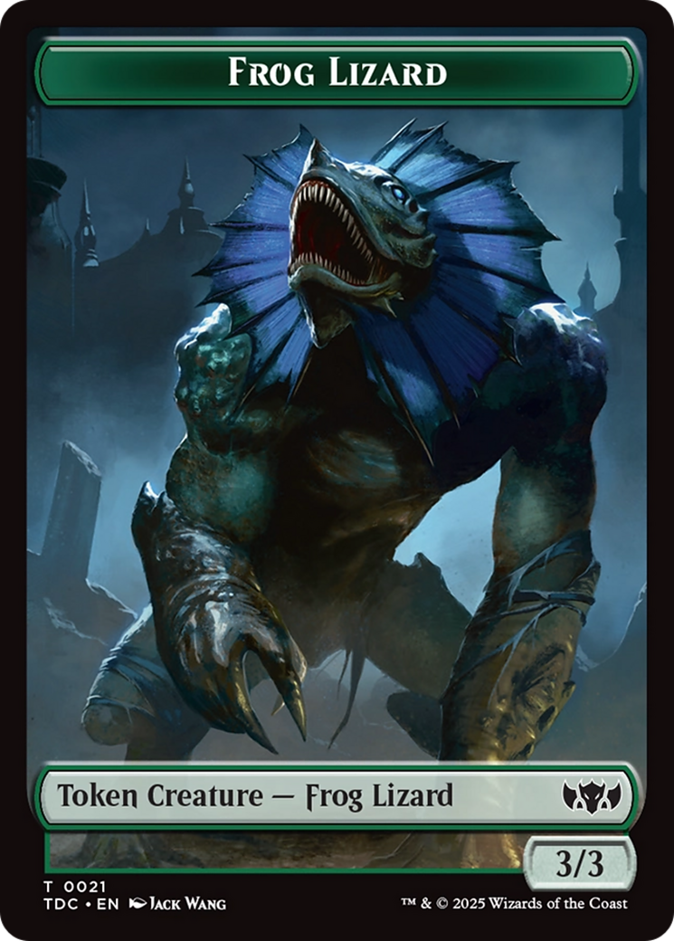 Frog Lizard // Dragon (0014) Double-Sided Token [Tarkir: Dragonstorm Commander Tokens] | PLUS EV GAMES 