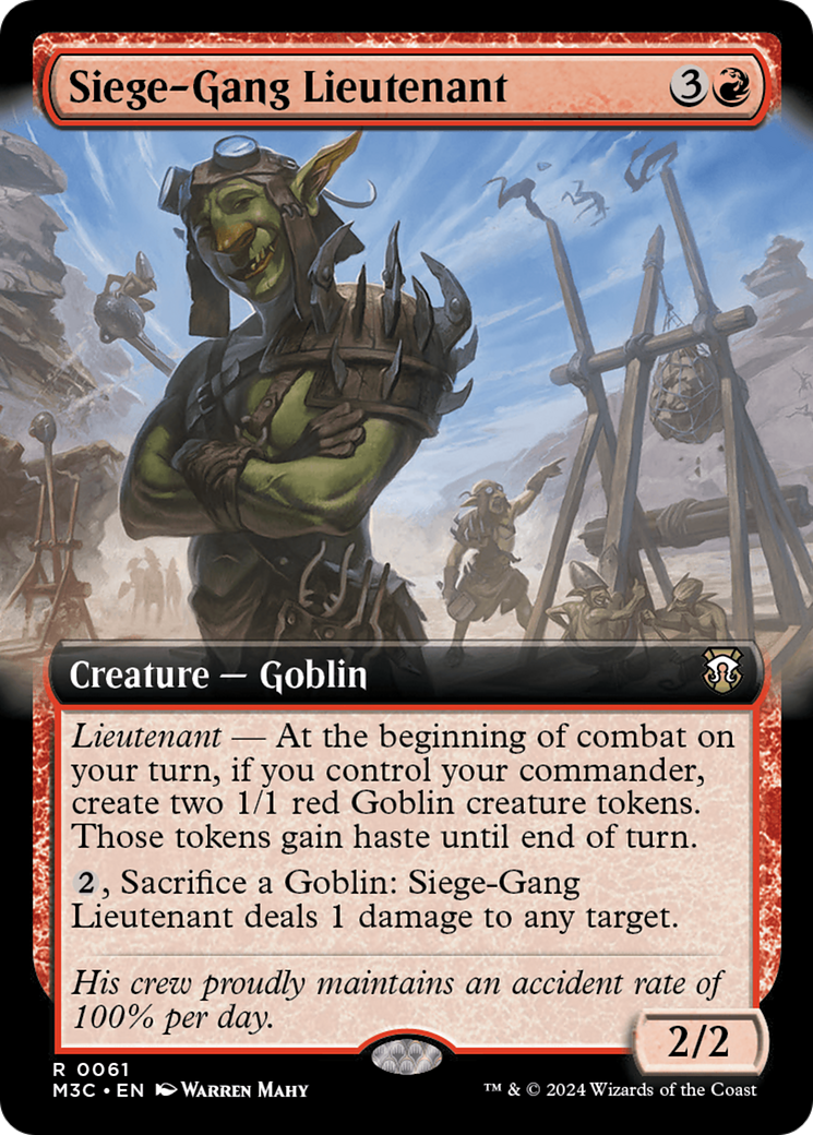 Siege-Gang Lieutenant (Extended Art) [Modern Horizons 3 Commander] | PLUS EV GAMES 