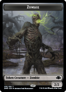 Zombie Token [Dominaria Remastered Tokens] | PLUS EV GAMES 