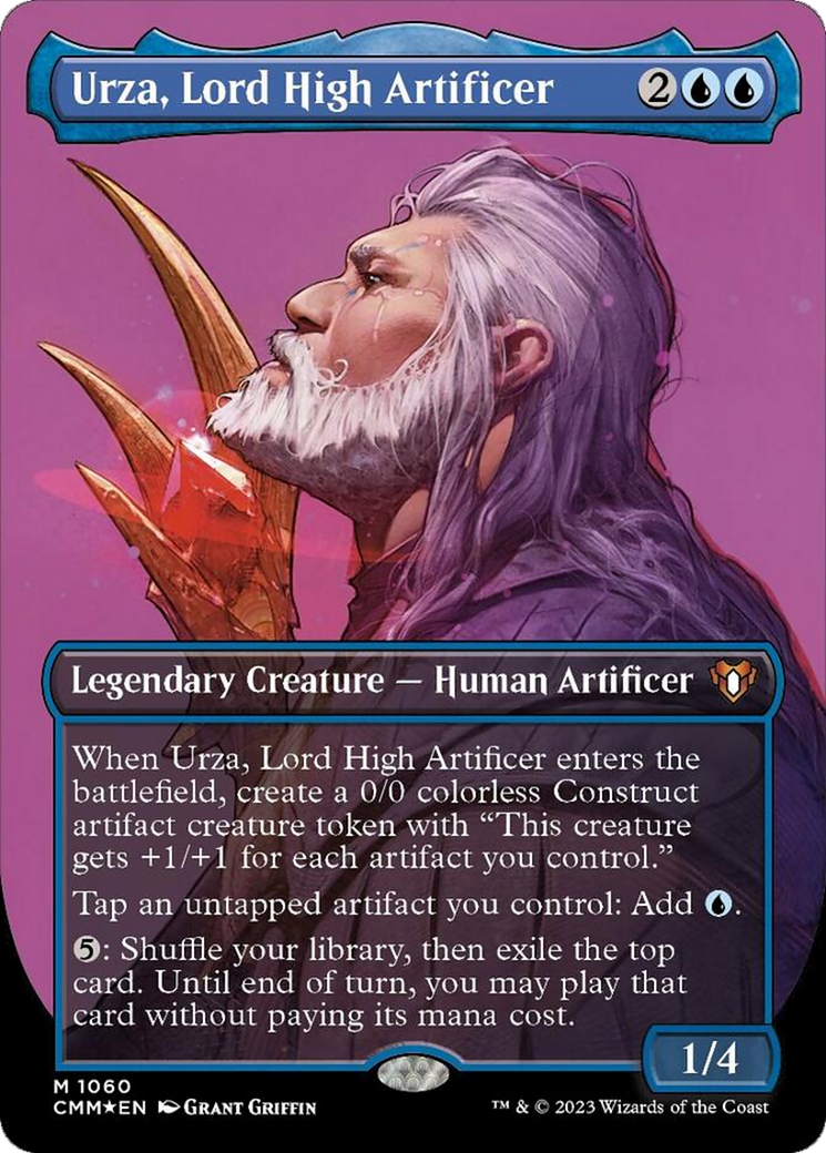 Urza, Lord High Artificer (Borderless Textured Foil Frame Break) [Commander Masters] | PLUS EV GAMES 