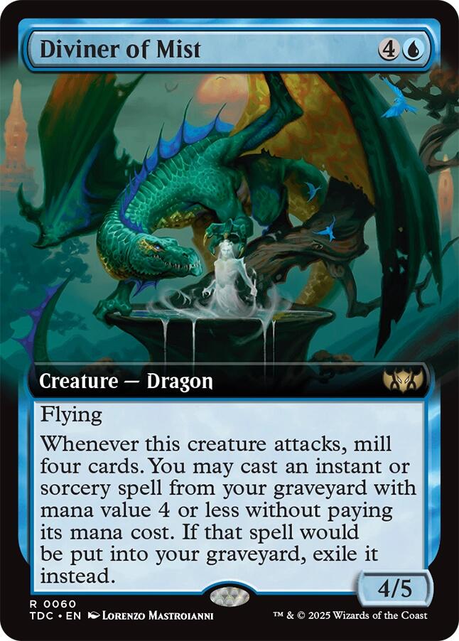 Diviner of Mist (Extended Art) [Tarkir: Dragonstorm Commander] | PLUS EV GAMES 