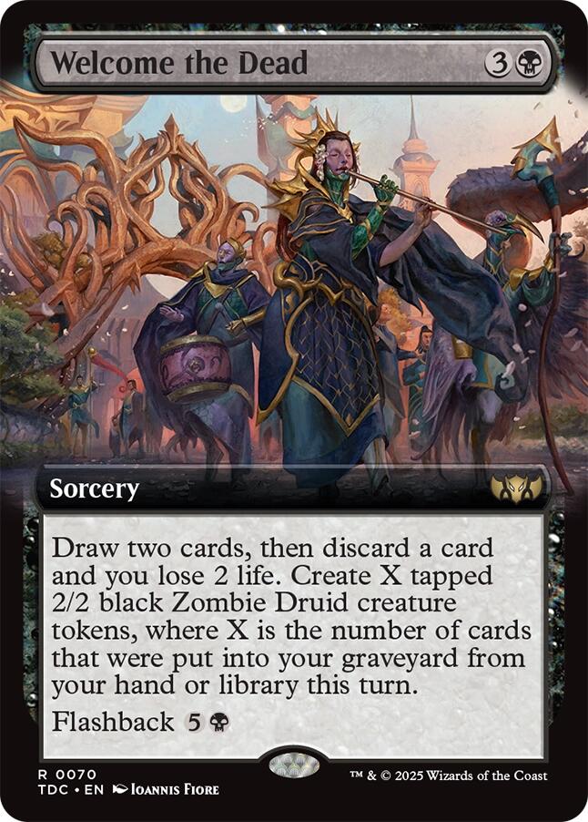 Welcome the Dead (Extended Art) [Tarkir: Dragonstorm Commander] | PLUS EV GAMES 