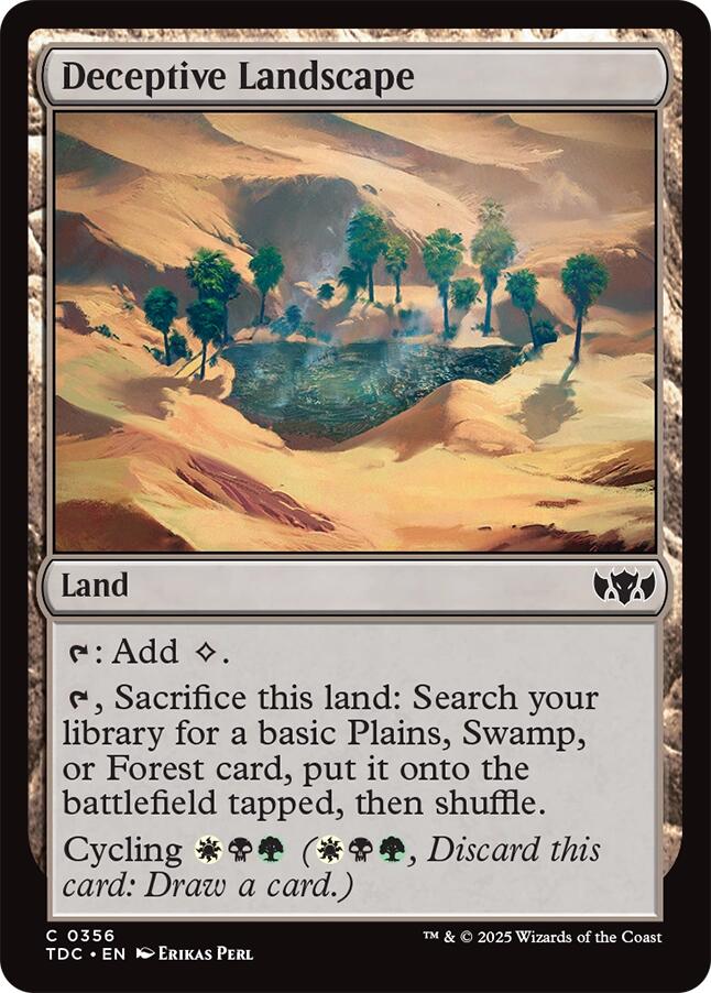 Deceptive Landscape [Tarkir: Dragonstorm Commander] | PLUS EV GAMES 