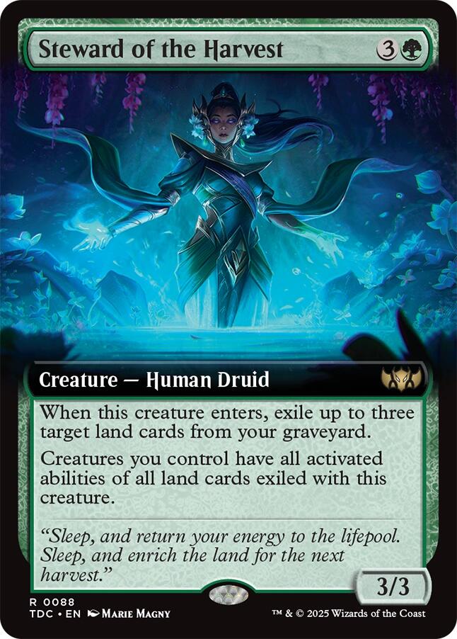 Steward of the Harvest (Extended Art) [Tarkir: Dragonstorm Commander] | PLUS EV GAMES 