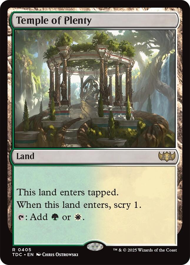 Temple of Plenty [Tarkir: Dragonstorm Commander] | PLUS EV GAMES 