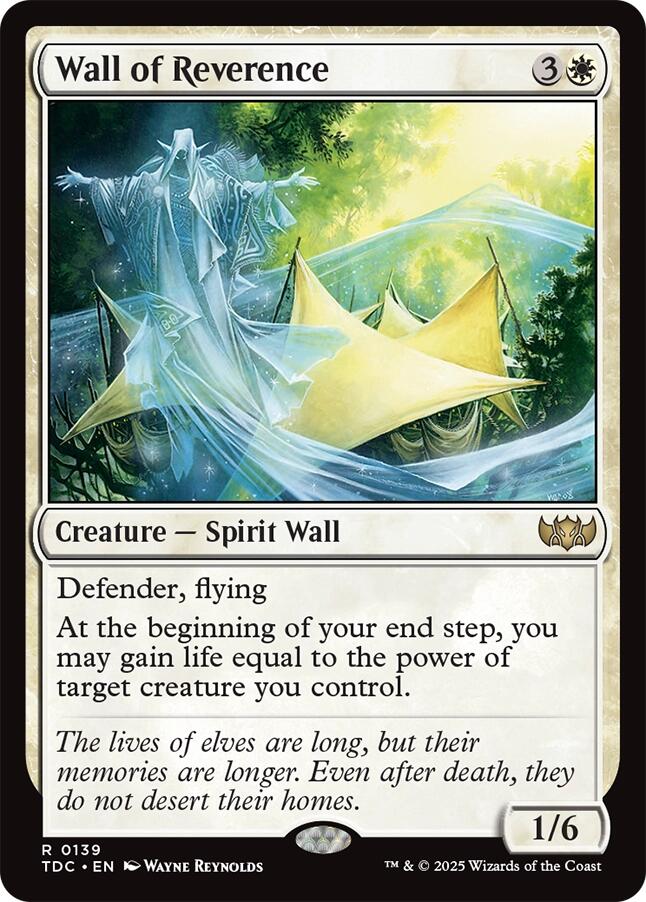 Wall of Reverence [Tarkir: Dragonstorm Commander] | PLUS EV GAMES 
